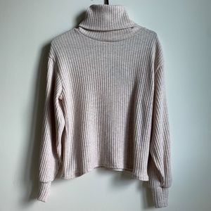 $10 ADD-ON ITEM Streetwear Society Beige Ribbed Turtleneck Sweater Size S (NWT)